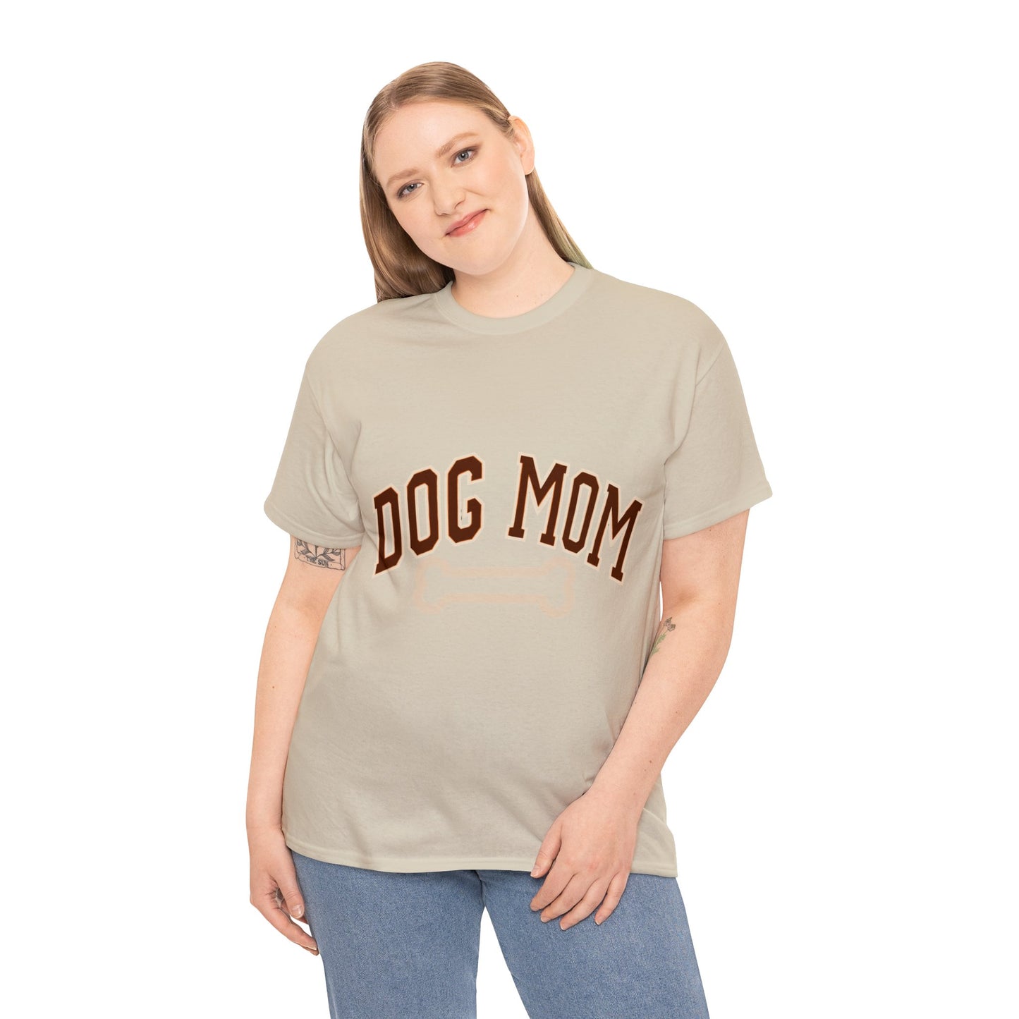 Dog Mom, Love, Dog, Mom, Puppy, Family, Unisex Heavy Cotton Tee