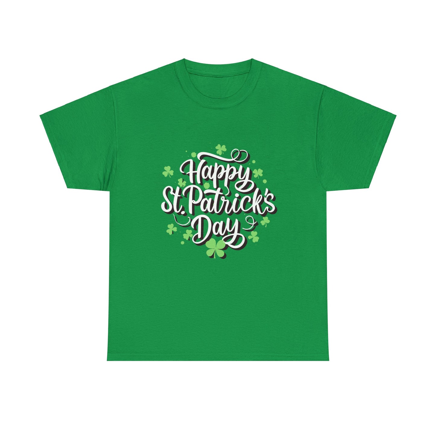 Happy St Patrick's Day, Holiday, Irish, Family, Clover, Lucky, Unisex Heavy Cotton Tee