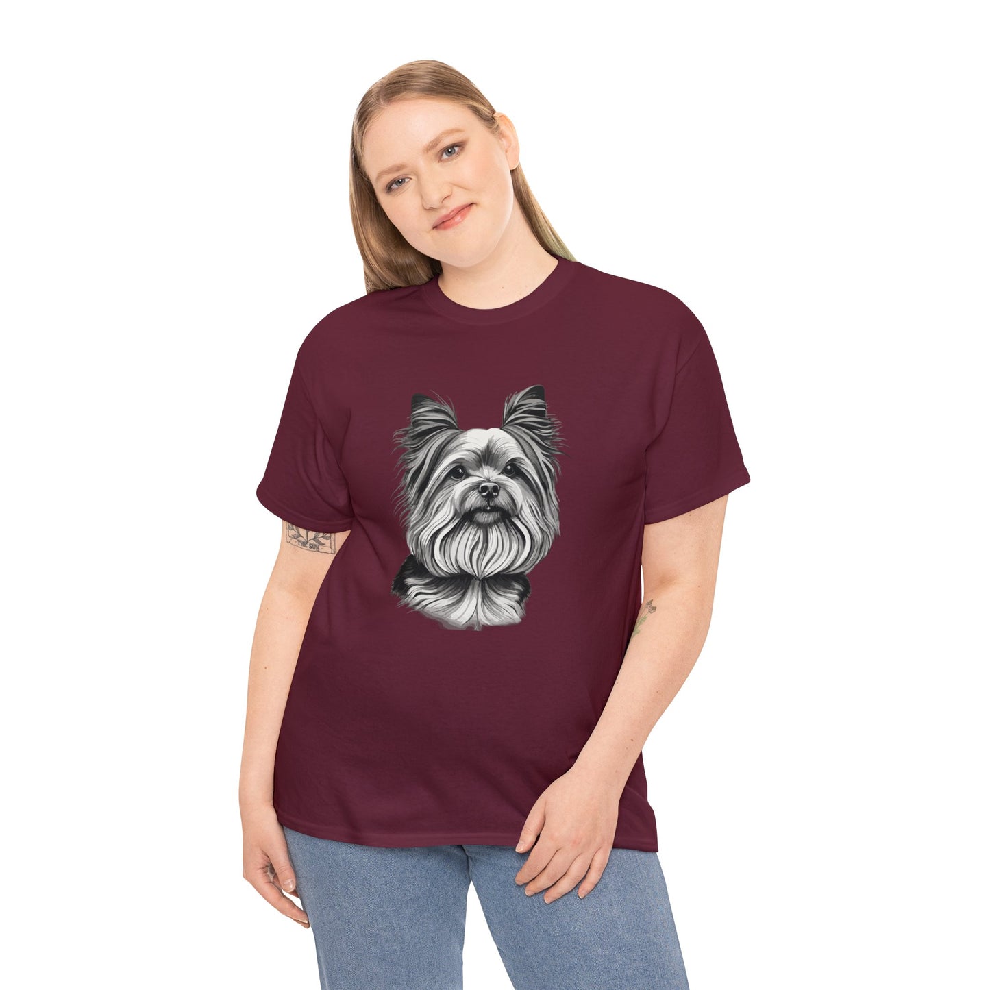 Yorkie, Dog, Dog Lover, Unisex Heavy Cotton Tee