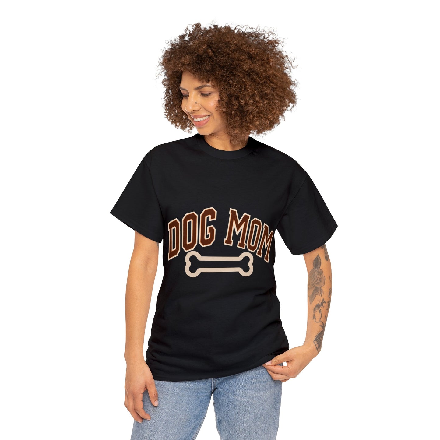 Dog Mom, Love, Dog, Mom, Puppy, Family, Unisex Heavy Cotton Tee