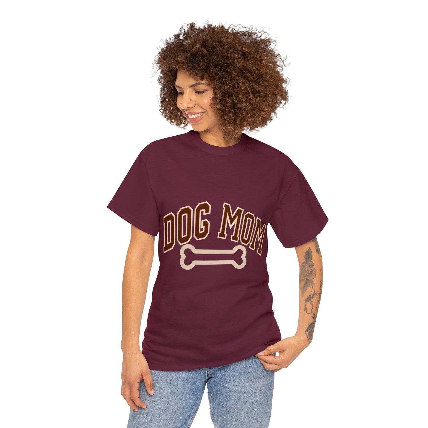 Dog Mom, Love, Dog, Mom, Puppy, Family, Unisex Heavy Cotton Tee