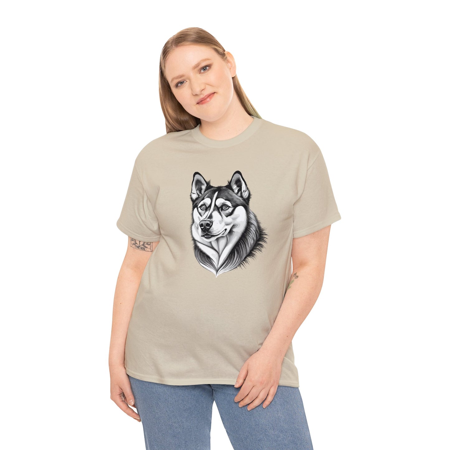 Husky, Dog, Dog Lover, Unisex Heavy Cotton Tee