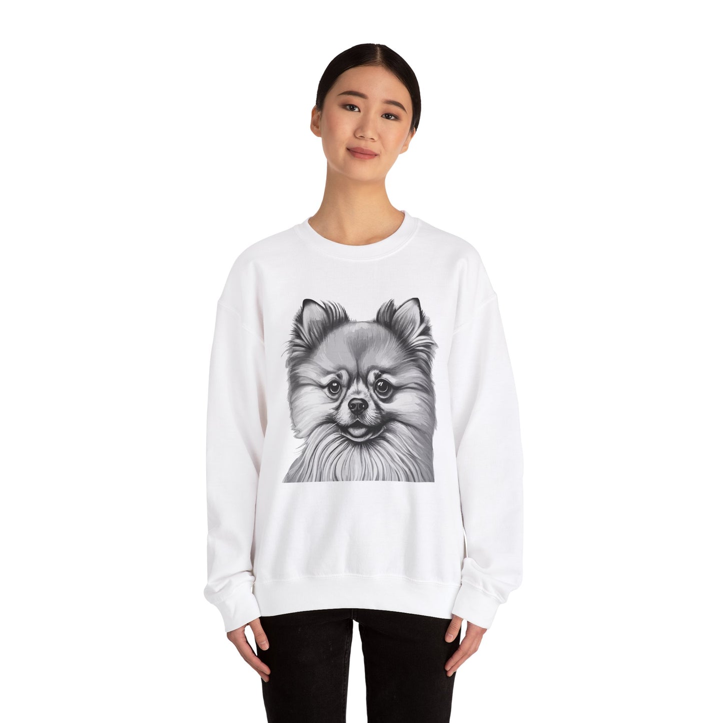 Pomeranian, Dog, Dog Lover, Unisex Heavy Blend™ Crewneck Sweatshirt