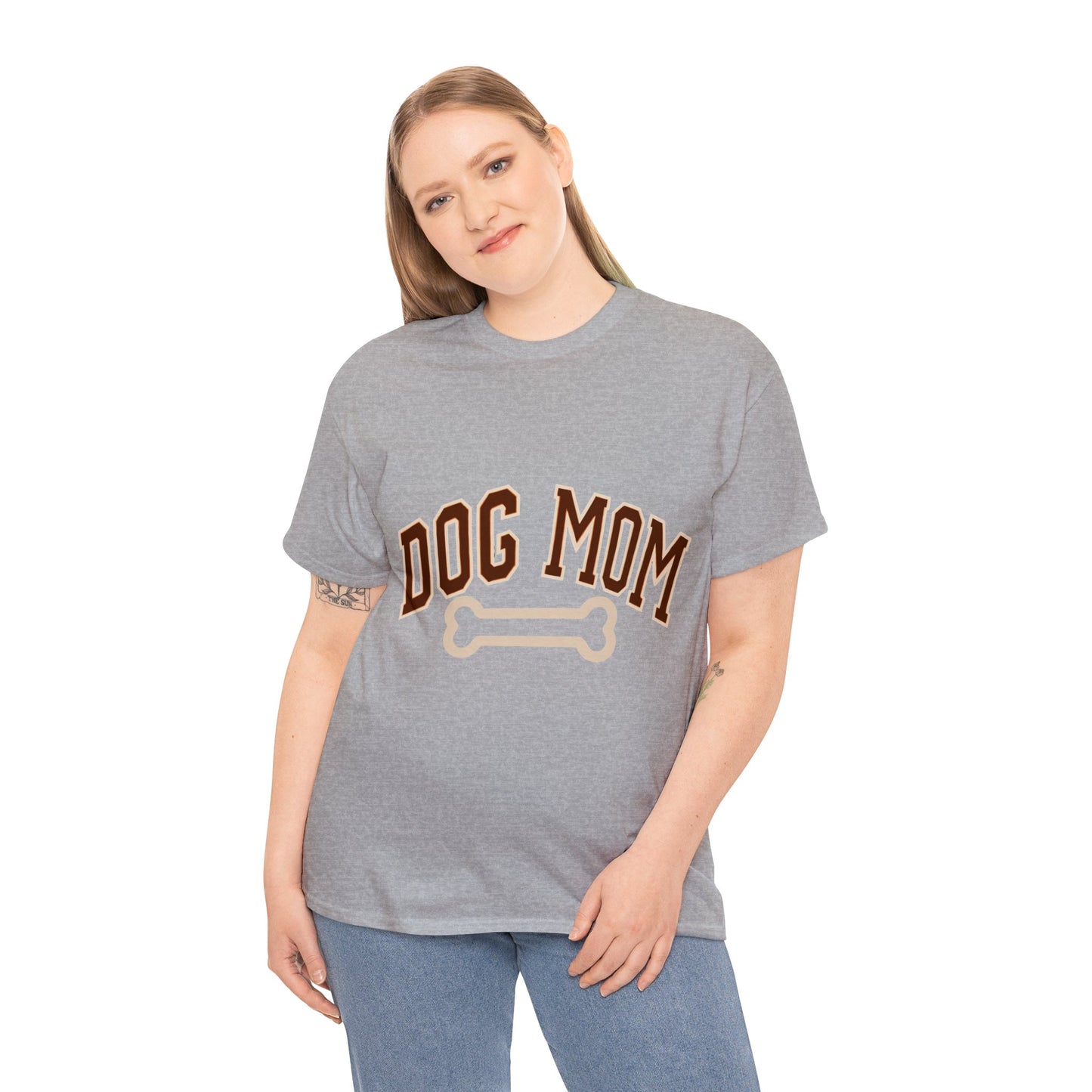 Dog Mom, Love, Dog, Mom, Puppy, Family, Unisex Heavy Cotton Tee