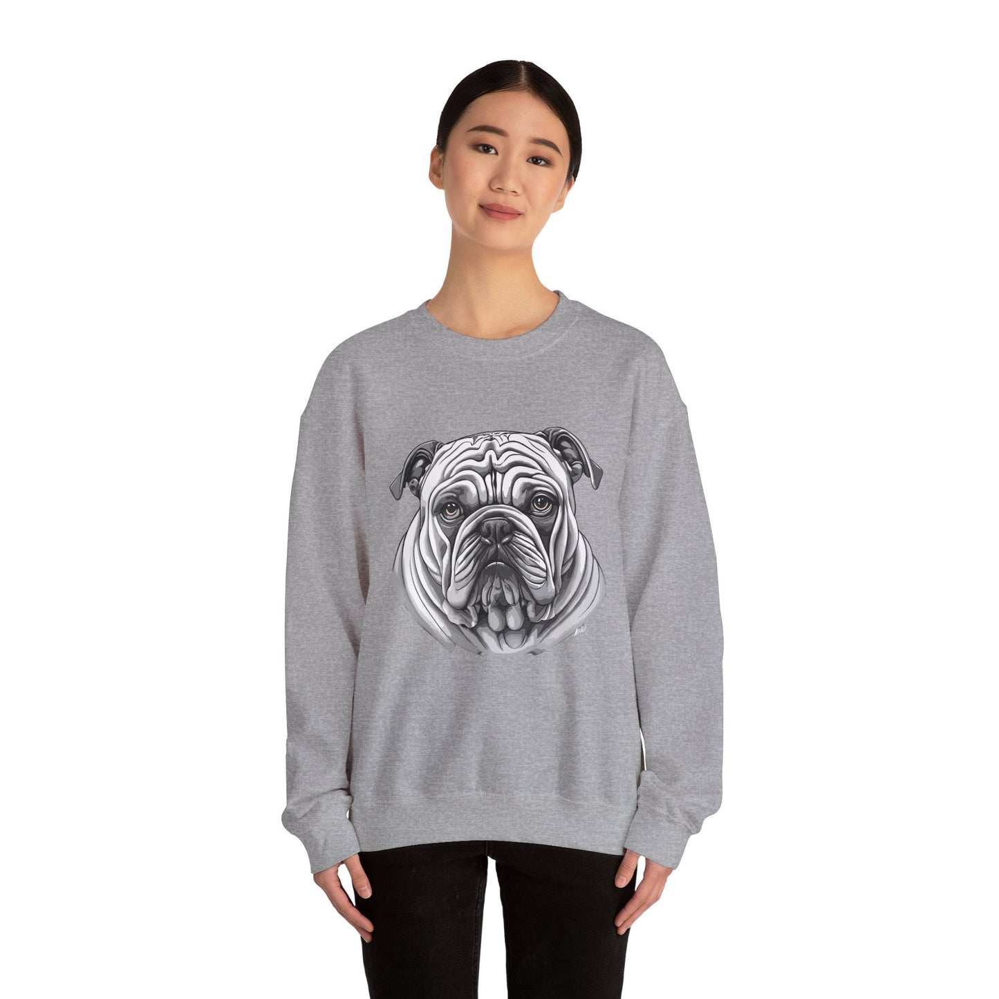 Bull Dog, Dog, Dog Lover, Unisex Heavy Blend™ Crewneck Sweatshirt