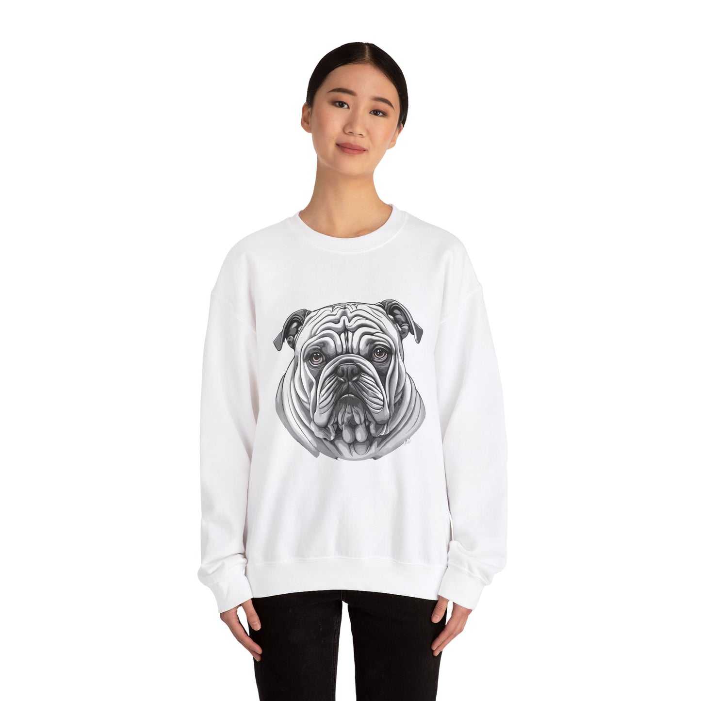 Bull Dog, Dog, Dog Lover, Unisex Heavy Blend™ Crewneck Sweatshirt