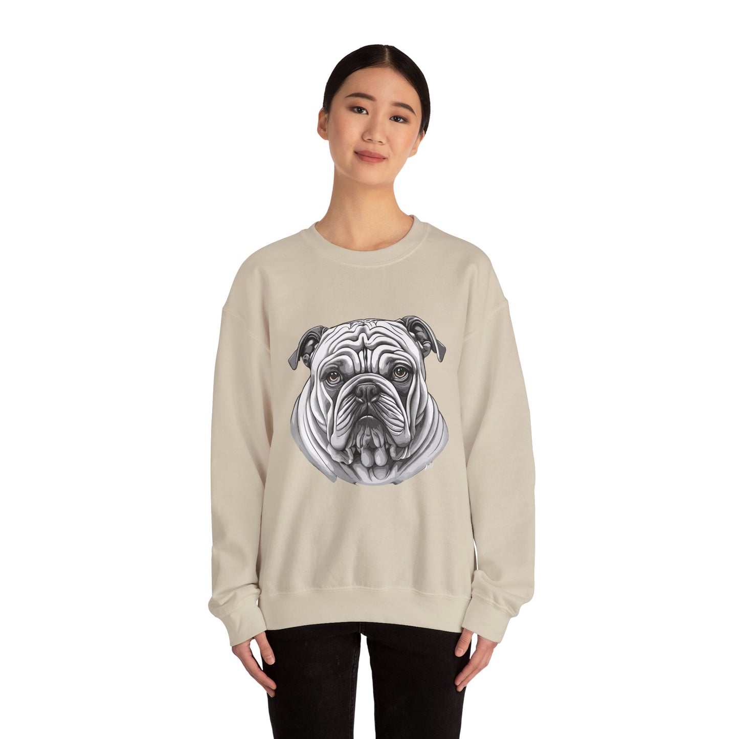 Bull Dog, Dog, Dog Lover, Unisex Heavy Blend™ Crewneck Sweatshirt