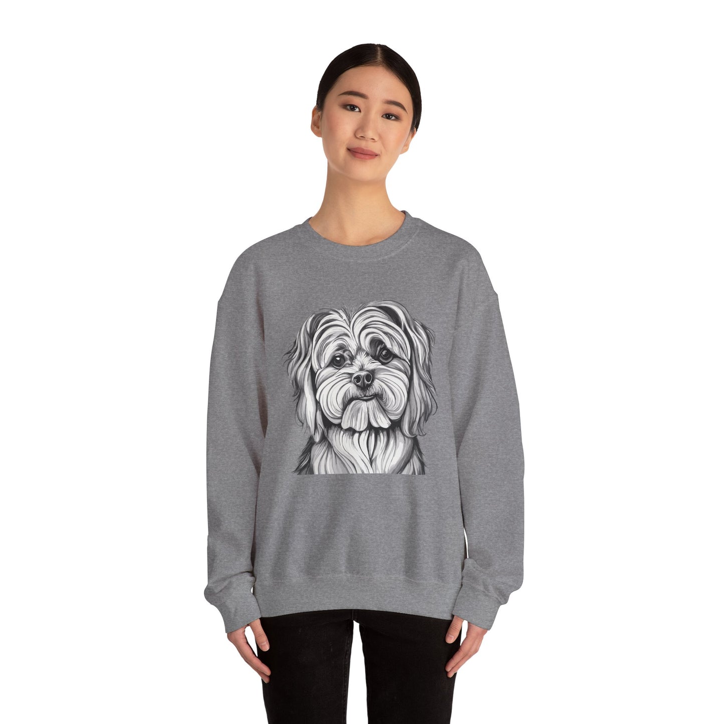 Maltese, Dog, Dog Lover, Unisex Heavy Blend™ Crewneck Sweatshirt