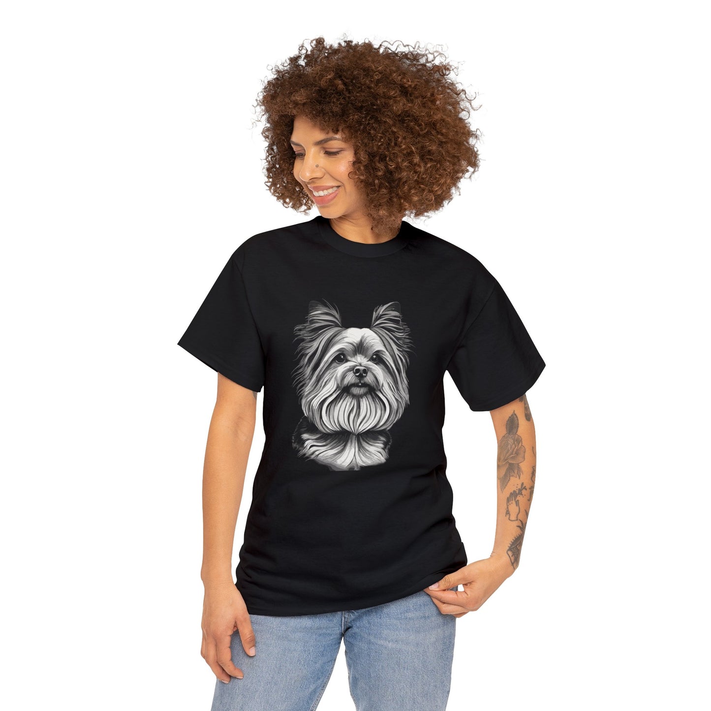 Yorkie, Dog, Dog Lover, Unisex Heavy Cotton Tee