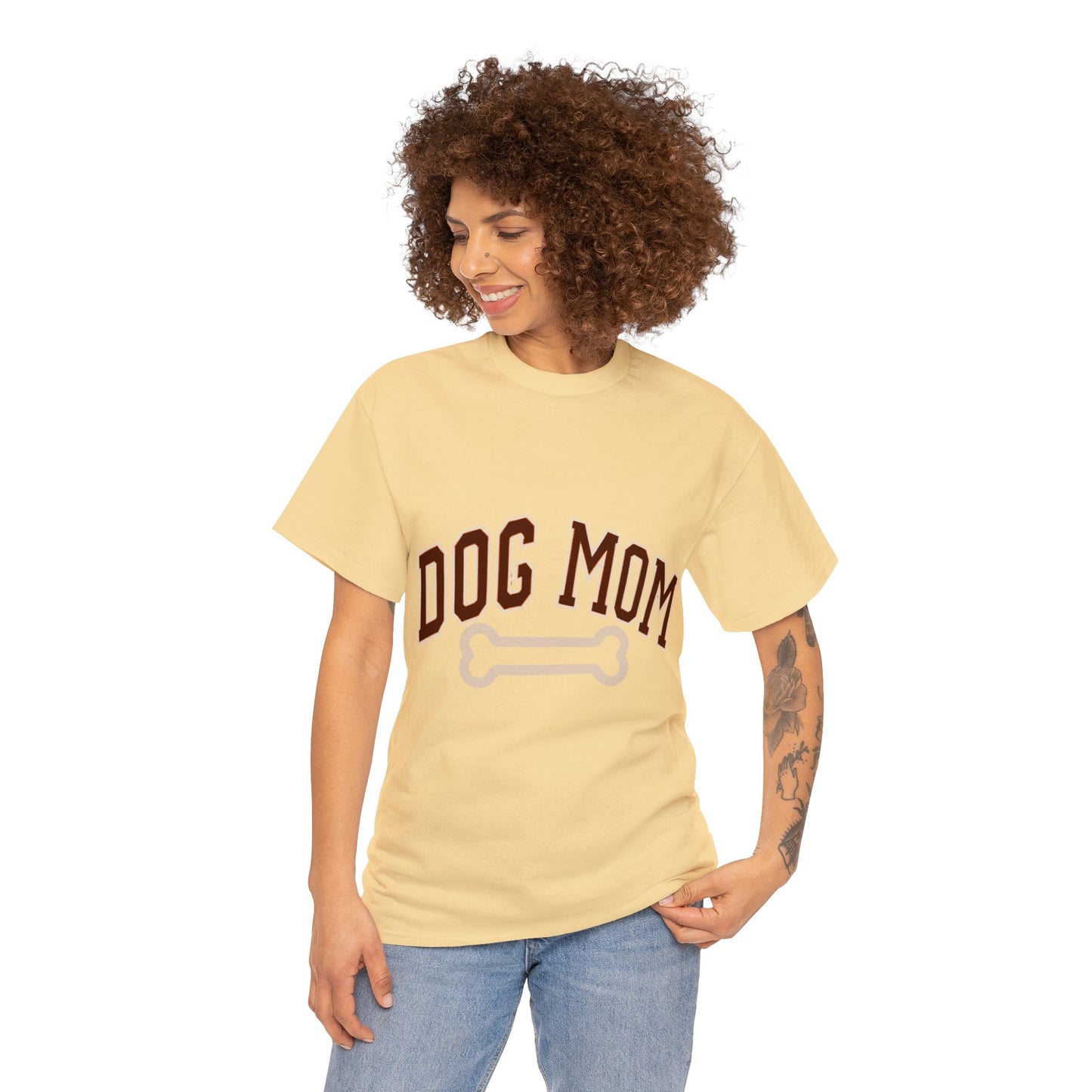 Dog Mom, Love, Dog, Mom, Puppy, Family, Unisex Heavy Cotton Tee