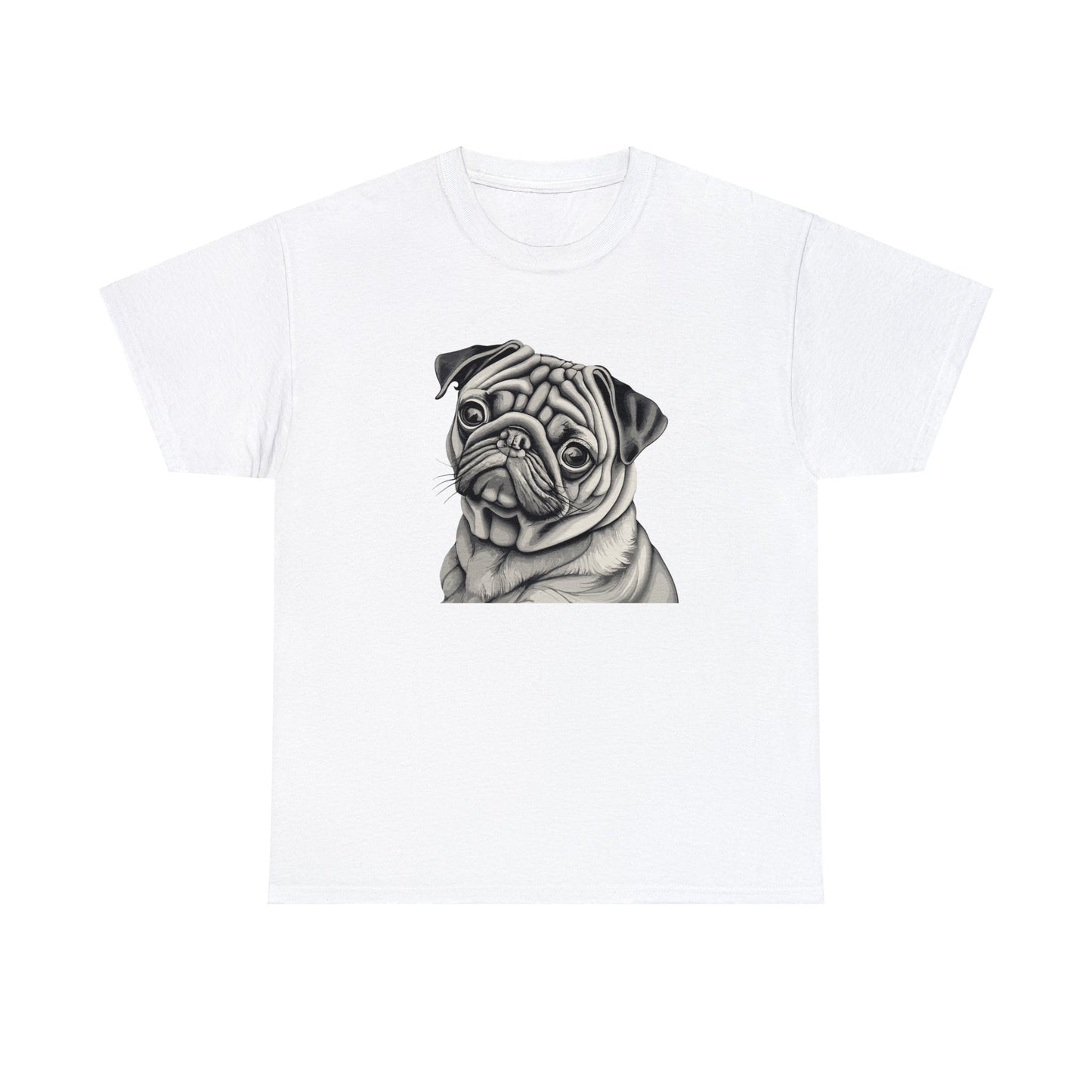 Pug, Dog, Dog Lover, Unisex Heavy Cotton Tee