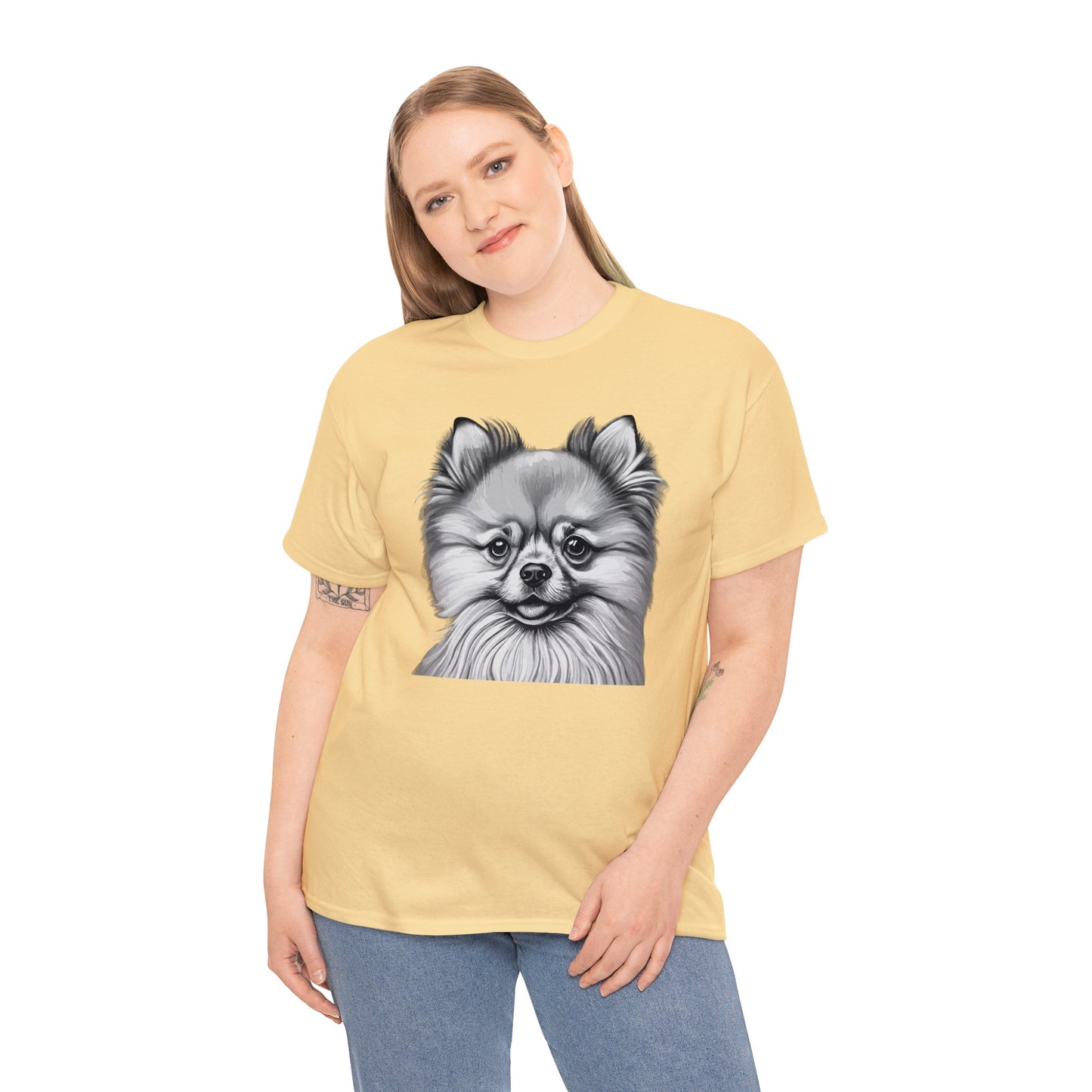 Pomeranian, Dog, Dog Lover, Unisex Heavy Cotton Tee