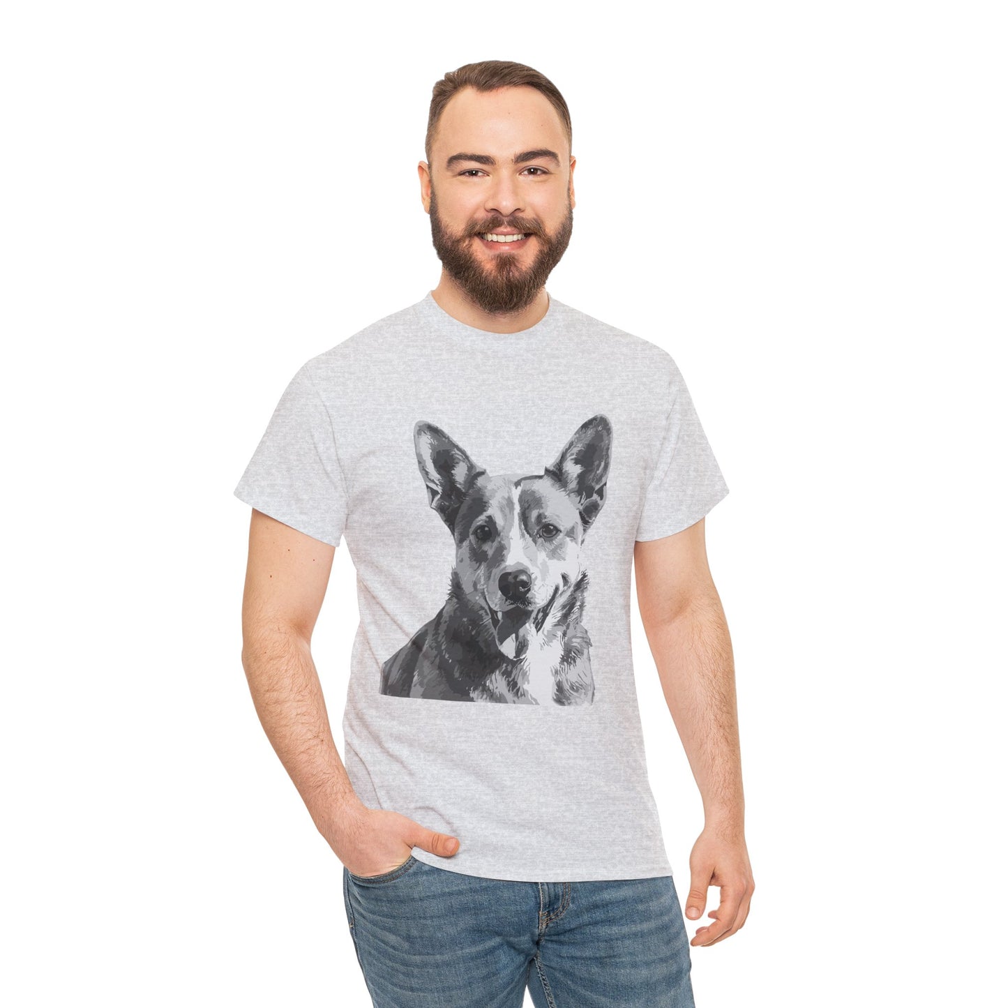 Australian Cattle Dog, Dog, Cute, Puppy, Love, Family Unisex Heavy Cotton Tee