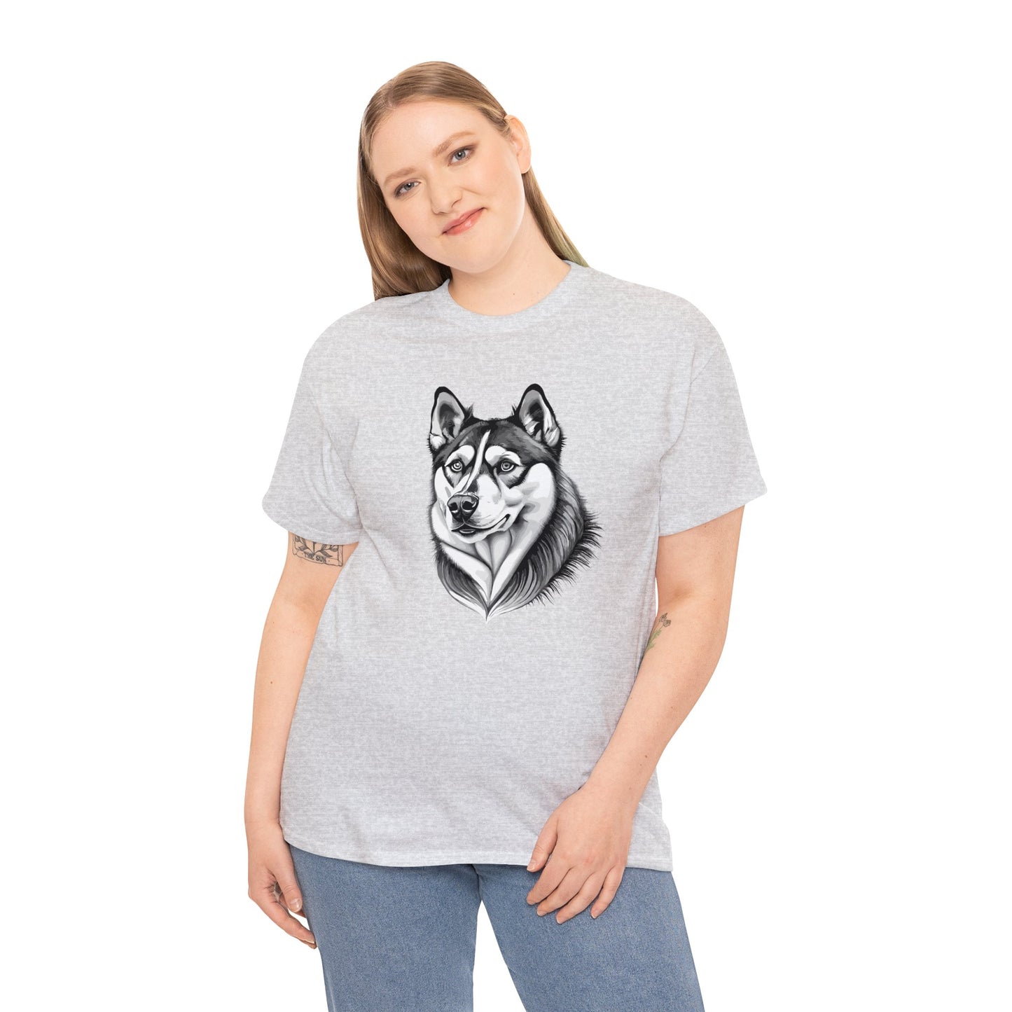 Husky, Dog, Dog Lover, Unisex Heavy Cotton Tee