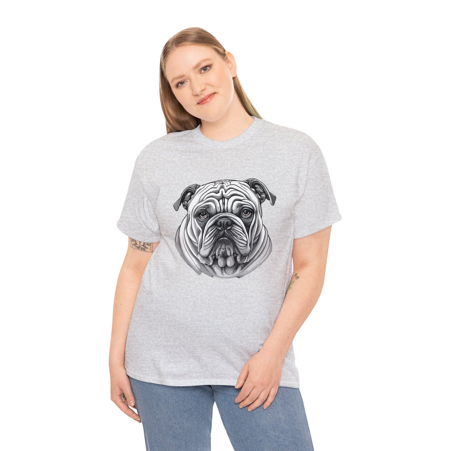 Bull Dog, Dog, Dog Lover, Unisex Heavy Cotton Tee