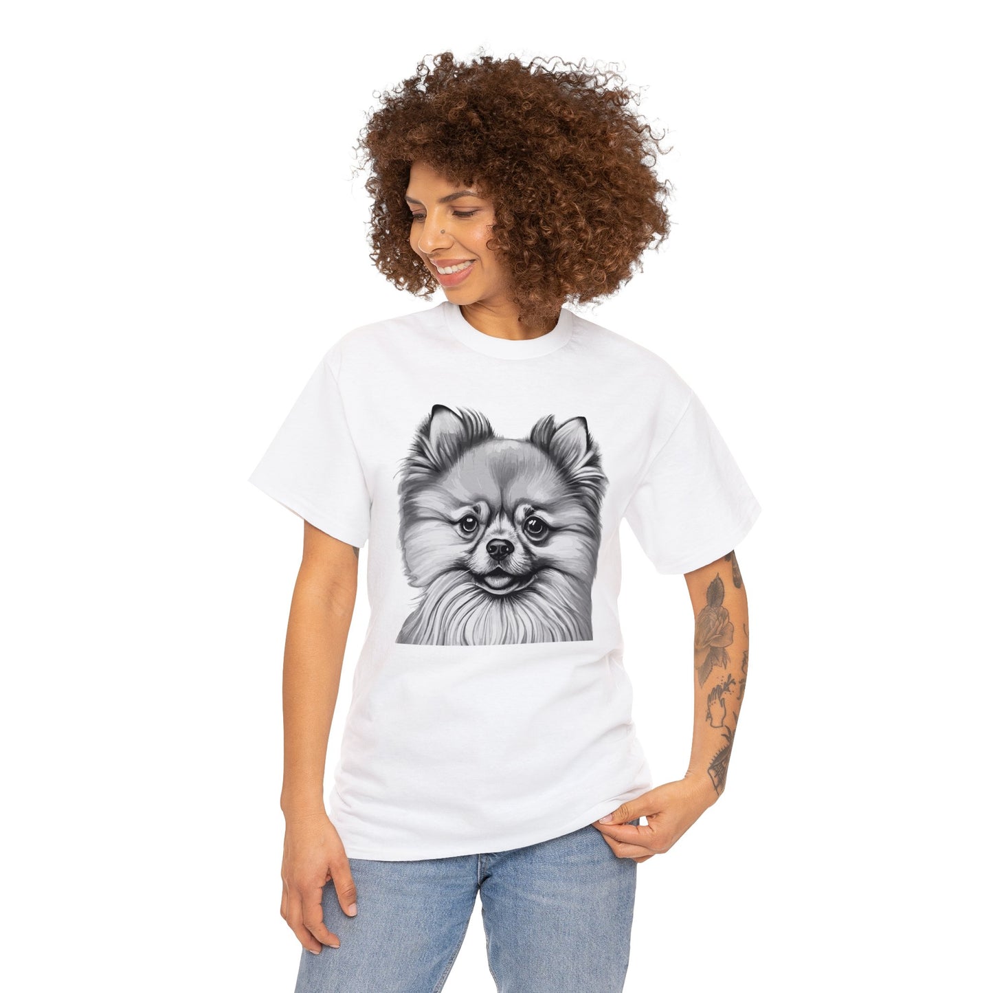 Pomeranian, Dog, Dog Lover, Unisex Heavy Cotton Tee