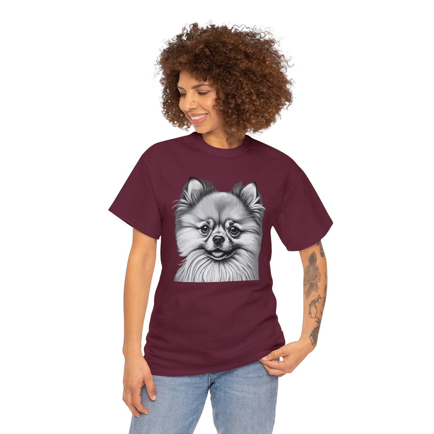 Pomeranian, Dog, Dog Lover, Unisex Heavy Cotton Tee