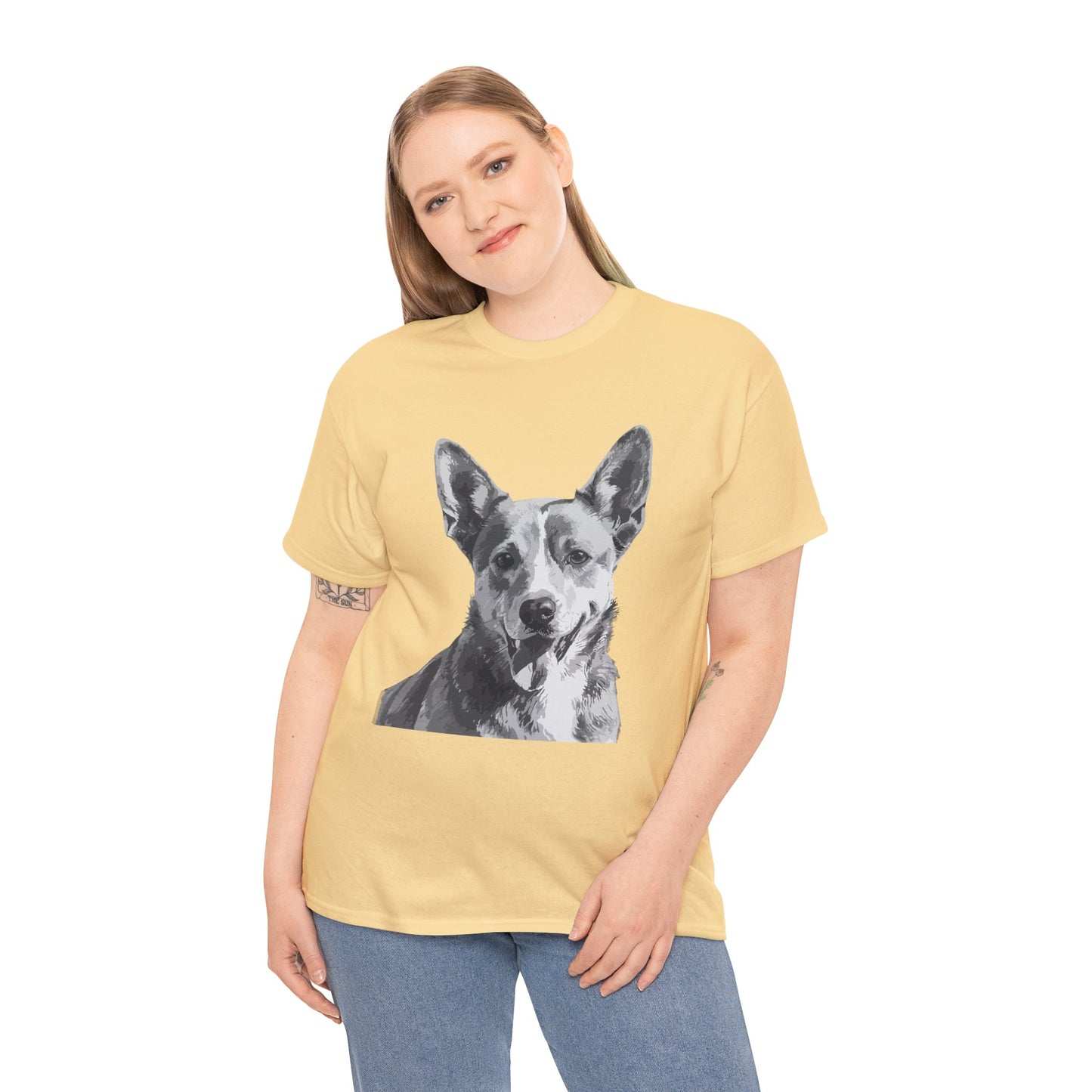 Australian Cattle Dog, Dog, Cute, Puppy, Love, Family Unisex Heavy Cotton Tee