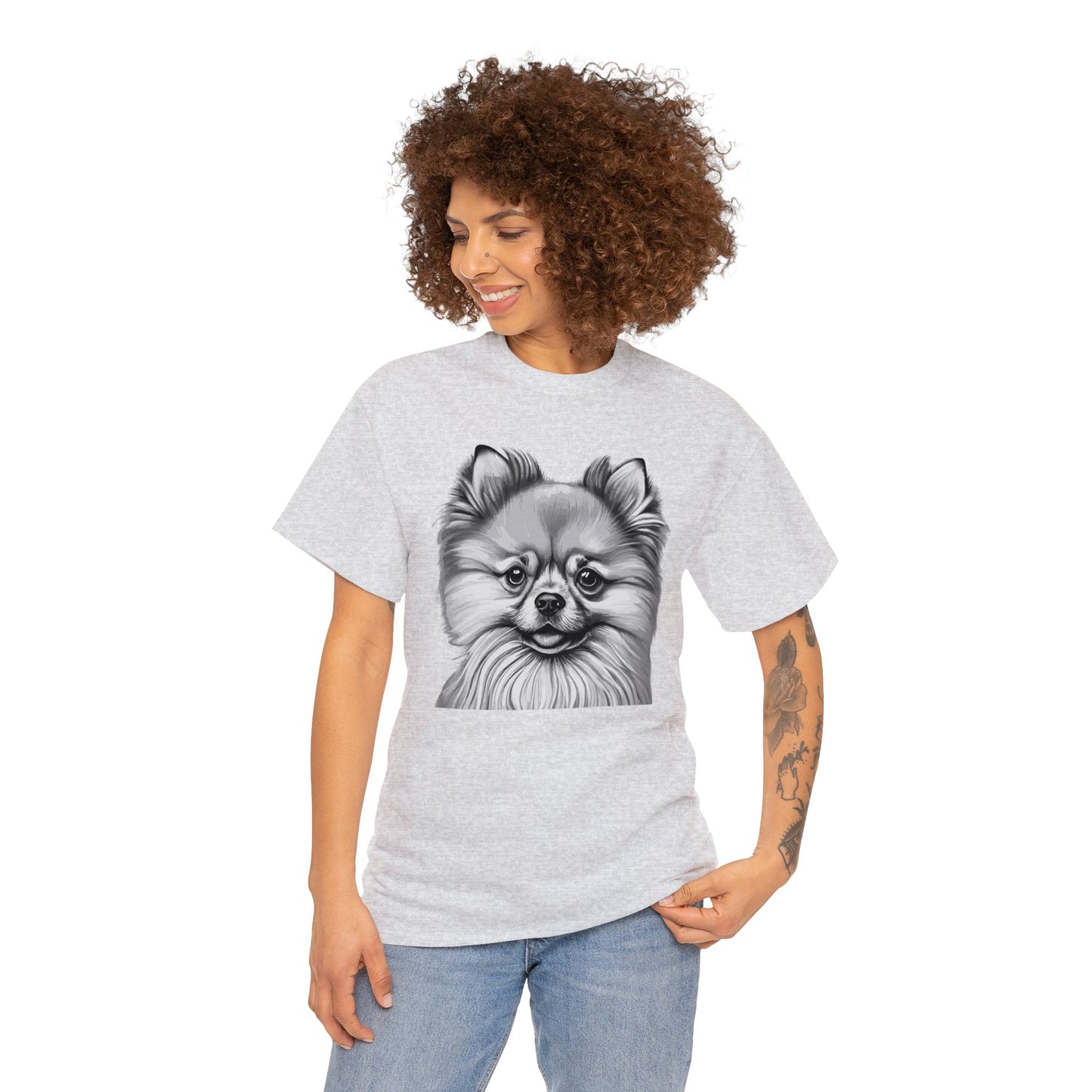 Pomeranian, Dog, Dog Lover, Unisex Heavy Cotton Tee