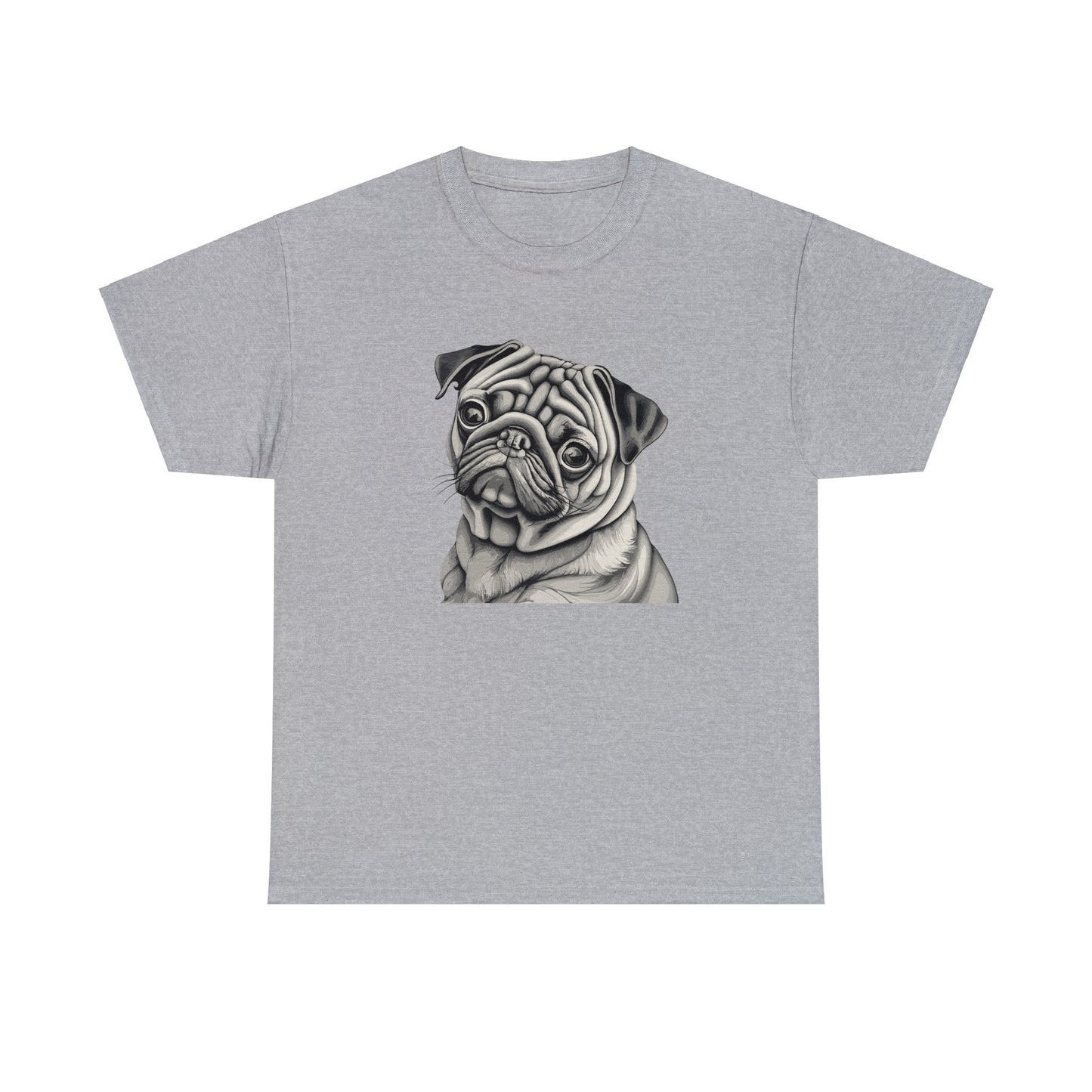 Pug, Dog, Dog Lover, Unisex Heavy Cotton Tee