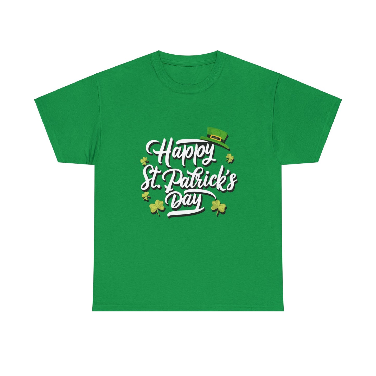 Happy St Patrick's Day, Holiday, Irish, Family, Clover, Lucky, Unisex Heavy Cotton Tee